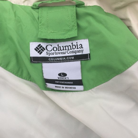 COLUMBIA women's  3-in-1 hooded interchange green omni shield  jacket size--L - Picture 5 of 7